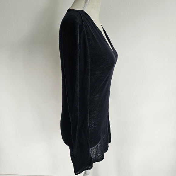 Gerard Darel Black Linen Reverse Seam Top - Picture 8 of 12